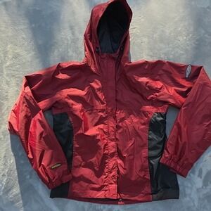 Stearns Dry Wear Waterproof Rain Jacket Ripstop Hooded Size Medium Burgundy...‎